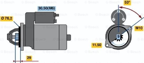 BOSCH 0 001 107 425 - Rozrusznik
