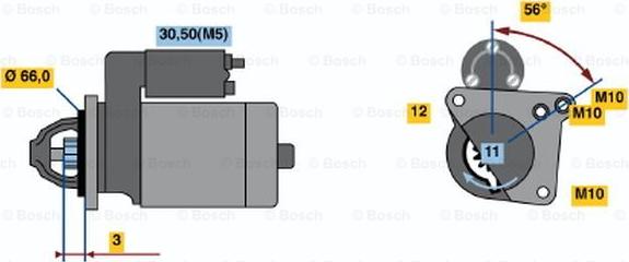 BOSCH 0 001 107 476 - Rozrusznik