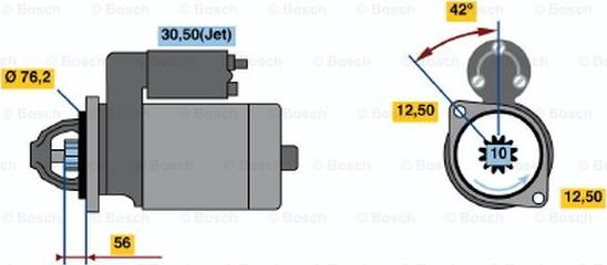BOSCH 0 001 125 042 - Rozrusznik