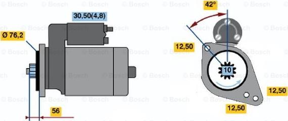 BOSCH 0 001 123 012 - Rozrusznik