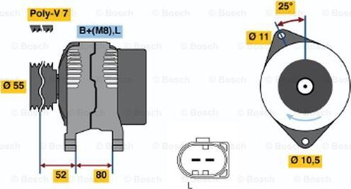 BOSCH 0 124 325 053 - Alternator