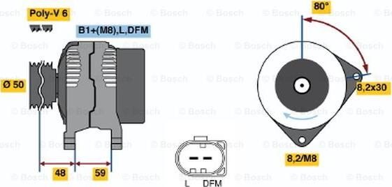 BOSCH 0 986 045 310 — Alternator