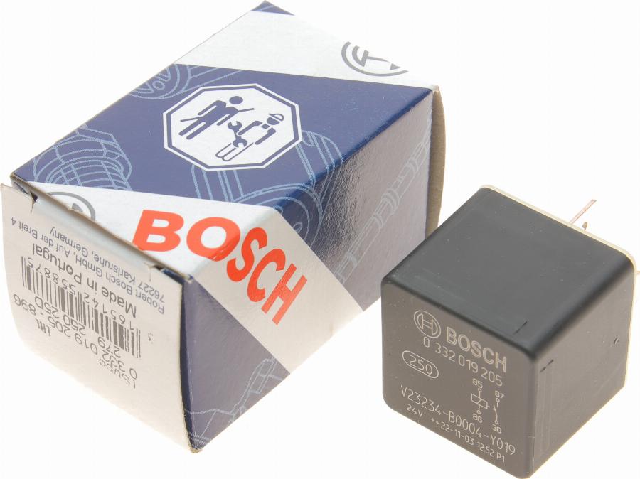 BOSCH 0 332 019 205 — Przekaźnik, prąd pracy
