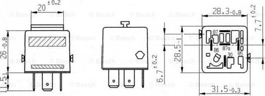 BOSCH 0 332 209 216 - Przekaźnik uniwersalny
