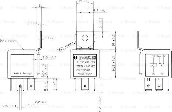 BOSCH 0 332 204 203 - Przekaźnik