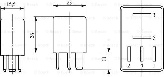 BOSCH 0 332 207 405 - Przekaźnik, prąd pracy