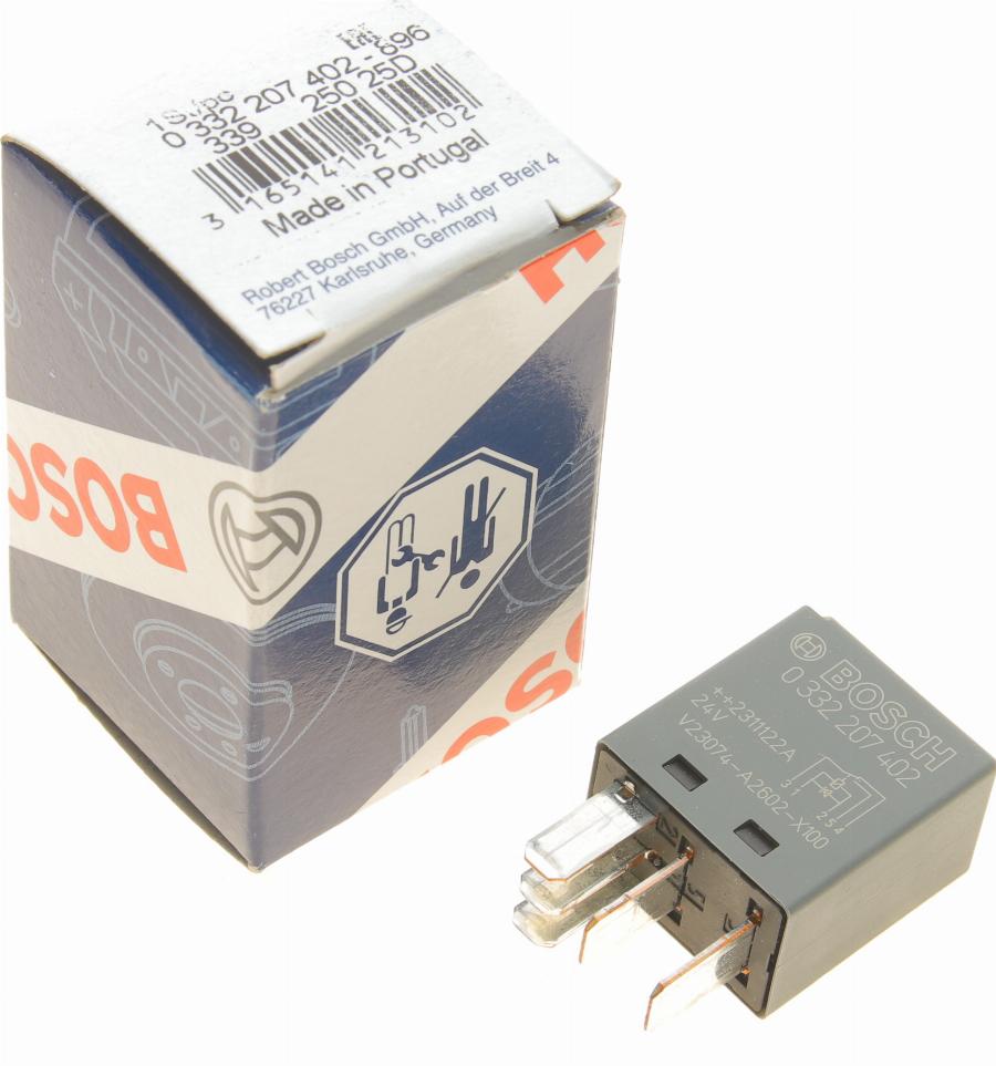 BOSCH 0 332 207 402 — Przekaźnik, prąd pracy