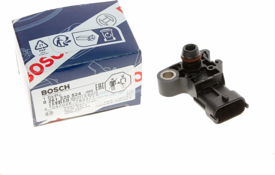 BOSCH 0 261 230 524 — Czujnik, ciśnienie doładowania