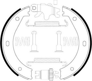 BOSCH 0 204 113 804 - ZESTAW SZCZĘK HAM. RĘCZ. BMW 3-5-6-7-8-Z3 1.8-5.6 82-03 KPL.