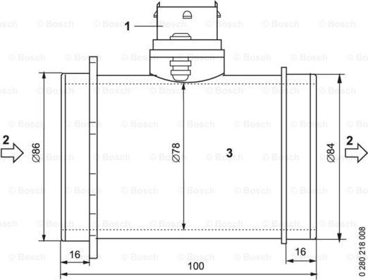 BOSCH 0 280 218 089 - Przepływomierz masowy powietrza