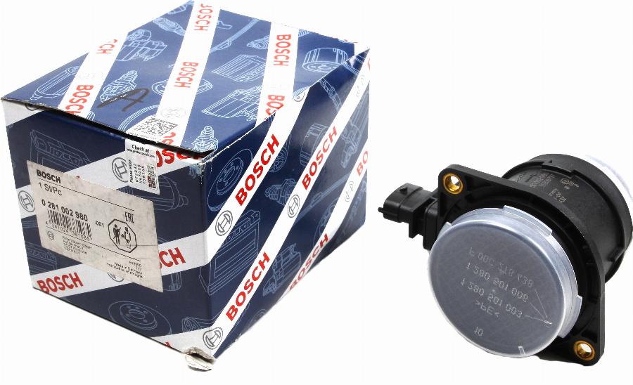 BOSCH 0 281 002 980 — Przepływomierz masowy powietrza