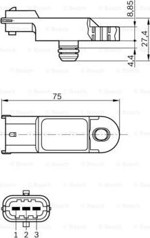 BOSCH 0 281 002 566 - Czujnik