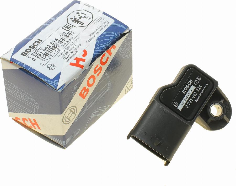 BOSCH 0 281 002 514 — Czujnik, ciśnienie doładowania
