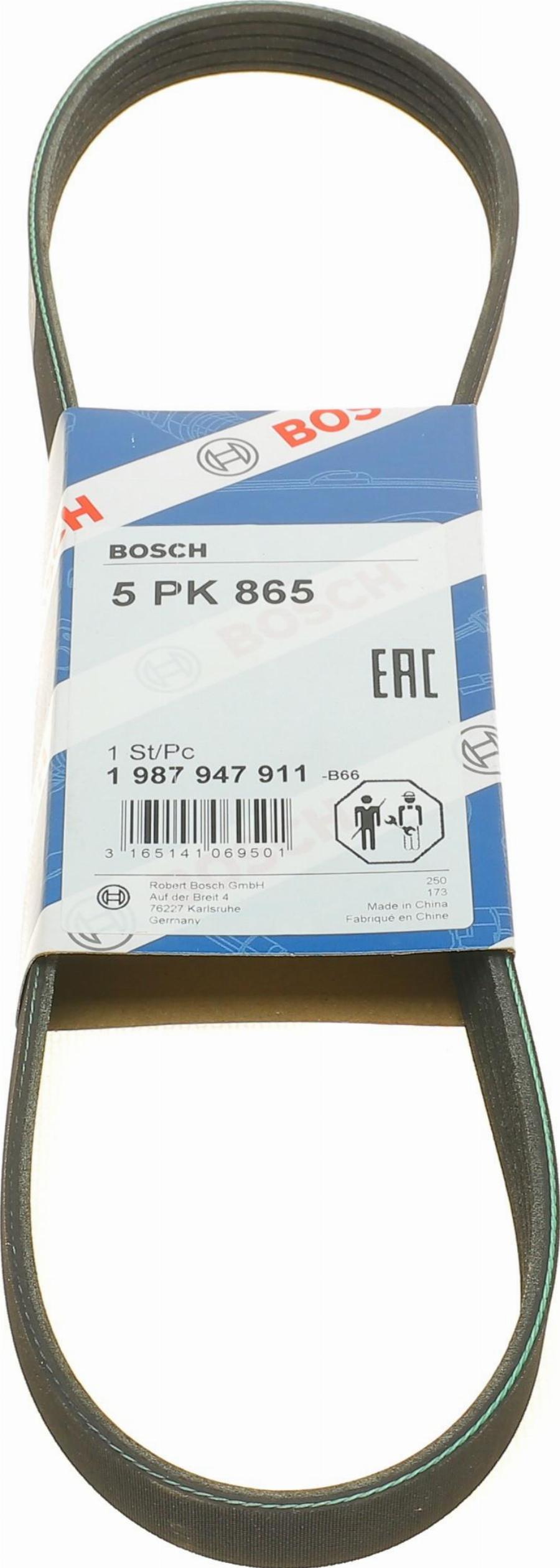 BOSCH 1 987 947 911 — Pasek klinowy wielorowkowy