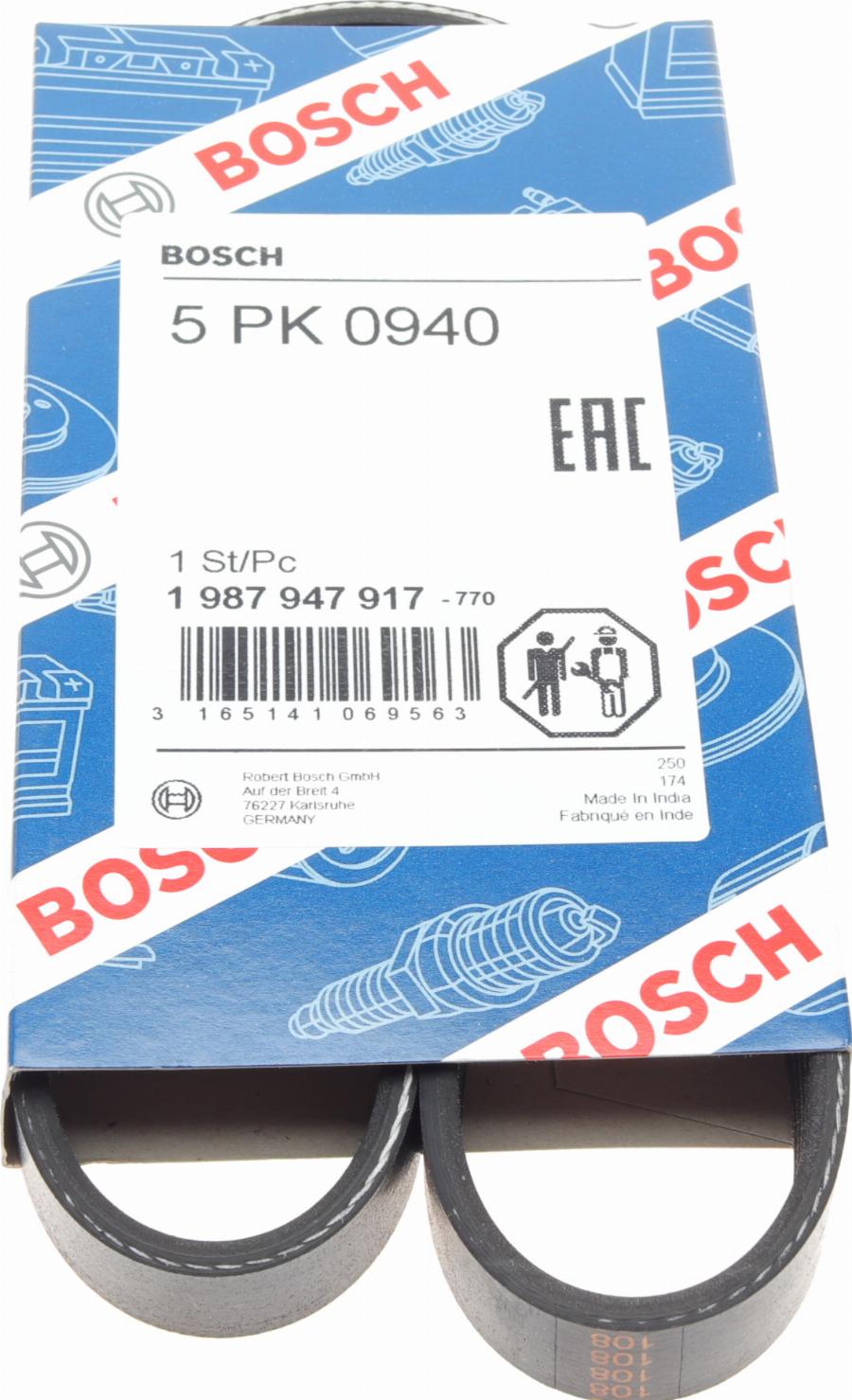 BOSCH 1 987 947 917 — Pasek klinowy wielorowkowy