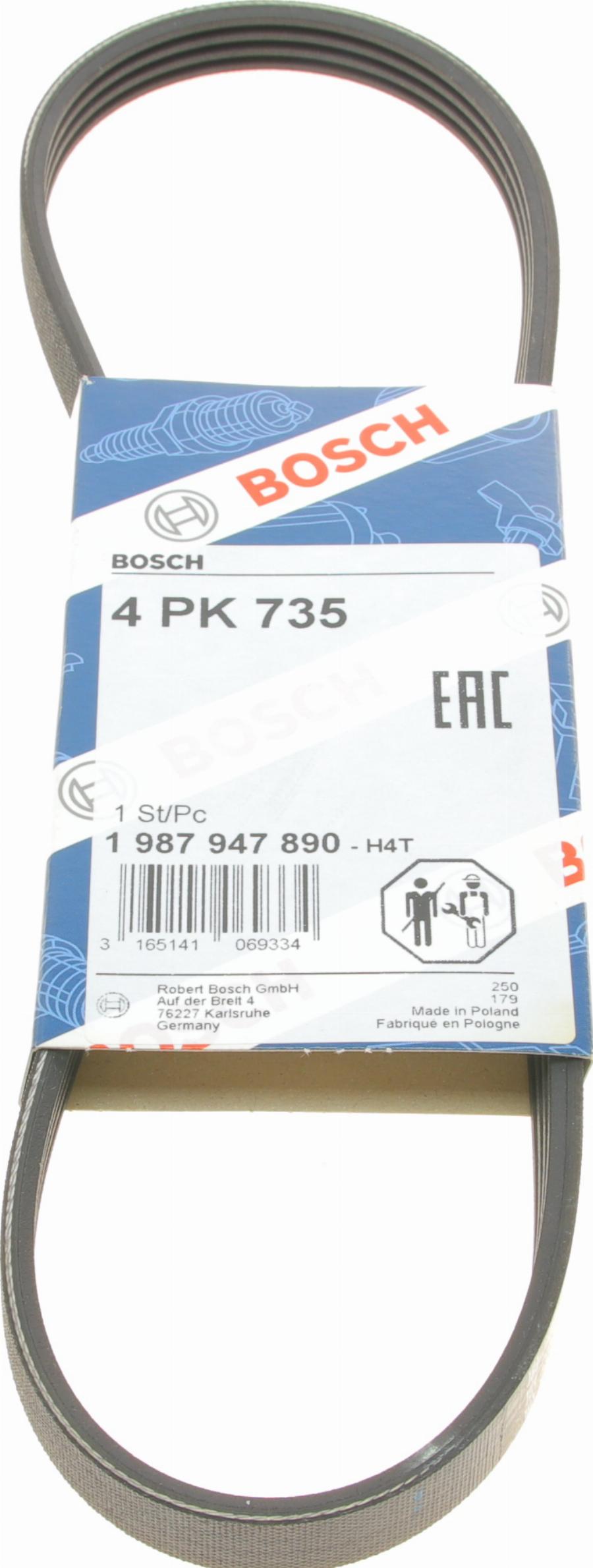 BOSCH 1 987 947 890 — Pasek klinowy wielorowkowy