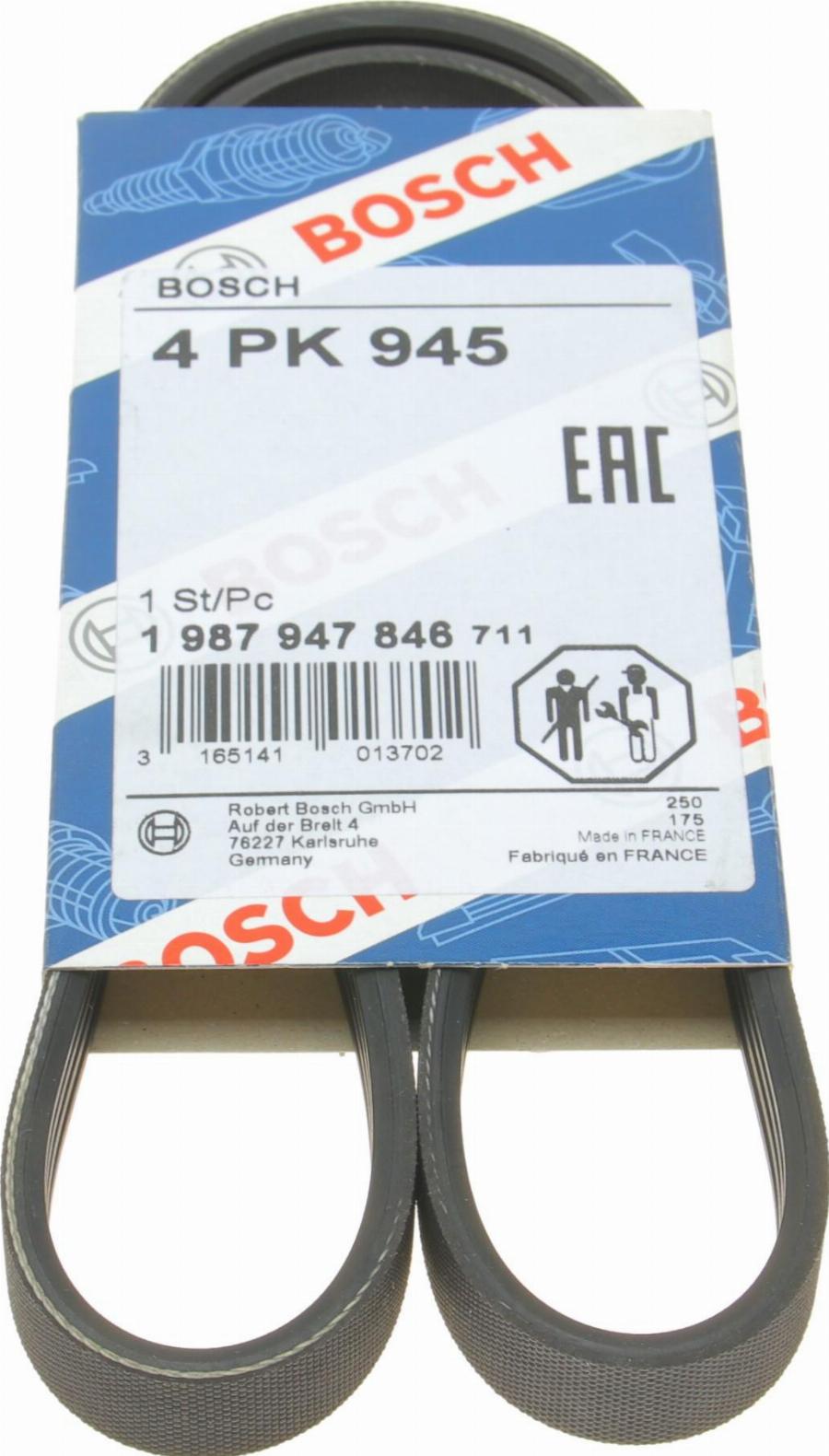 BOSCH 1 987 947 846 — Pasek klinowy wielorowkowy
