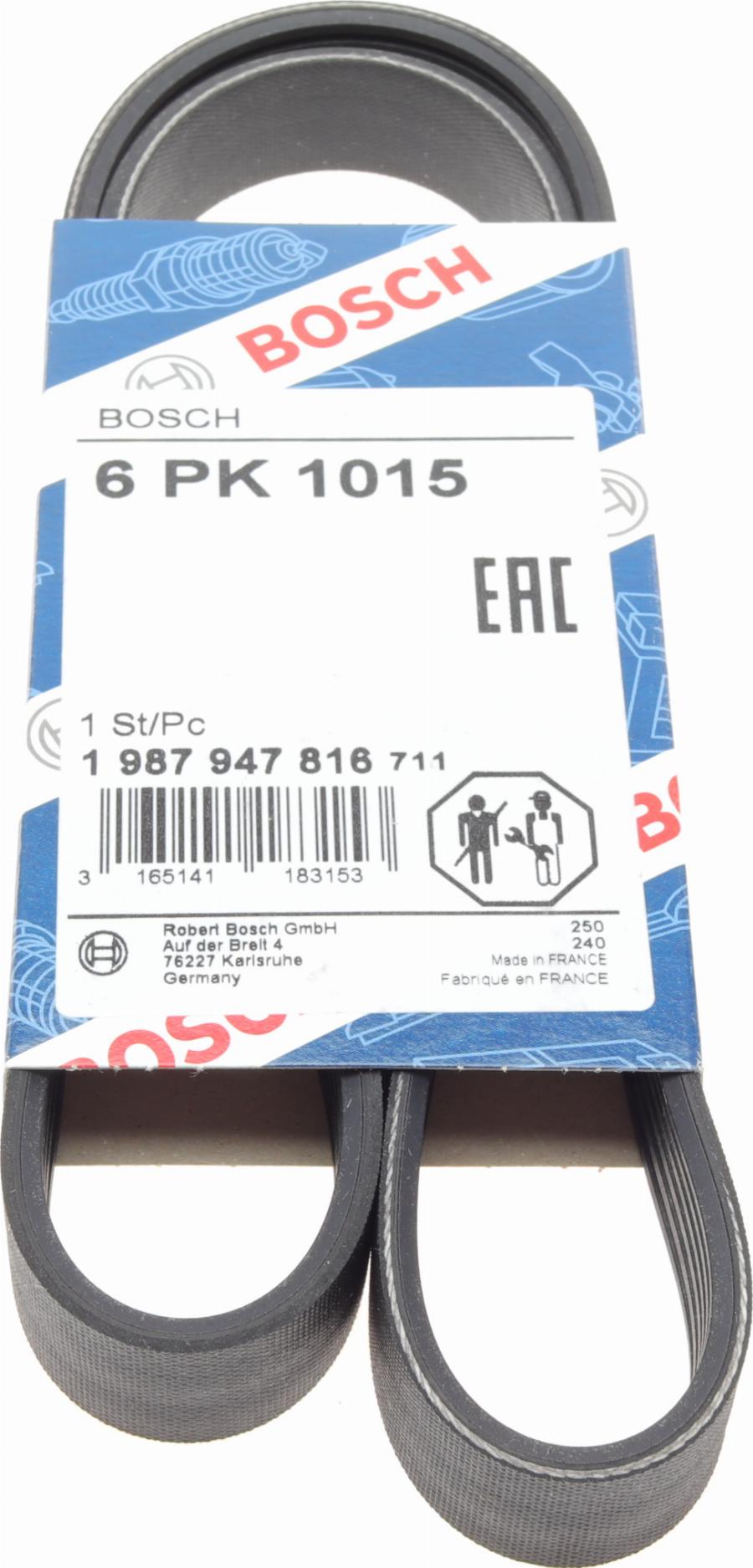 BOSCH 1 987 947 816 — Pasek klinowy wielorowkowy
