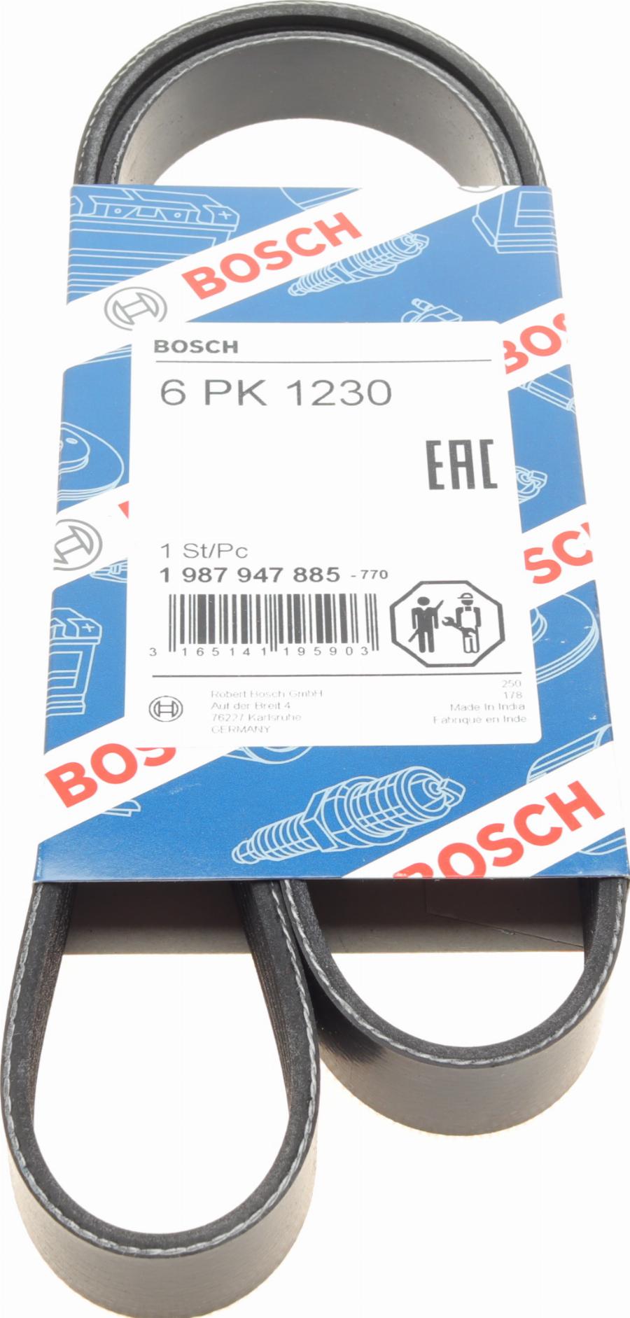 BOSCH 1 987 947 885 — Pasek klinowy wielorowkowy