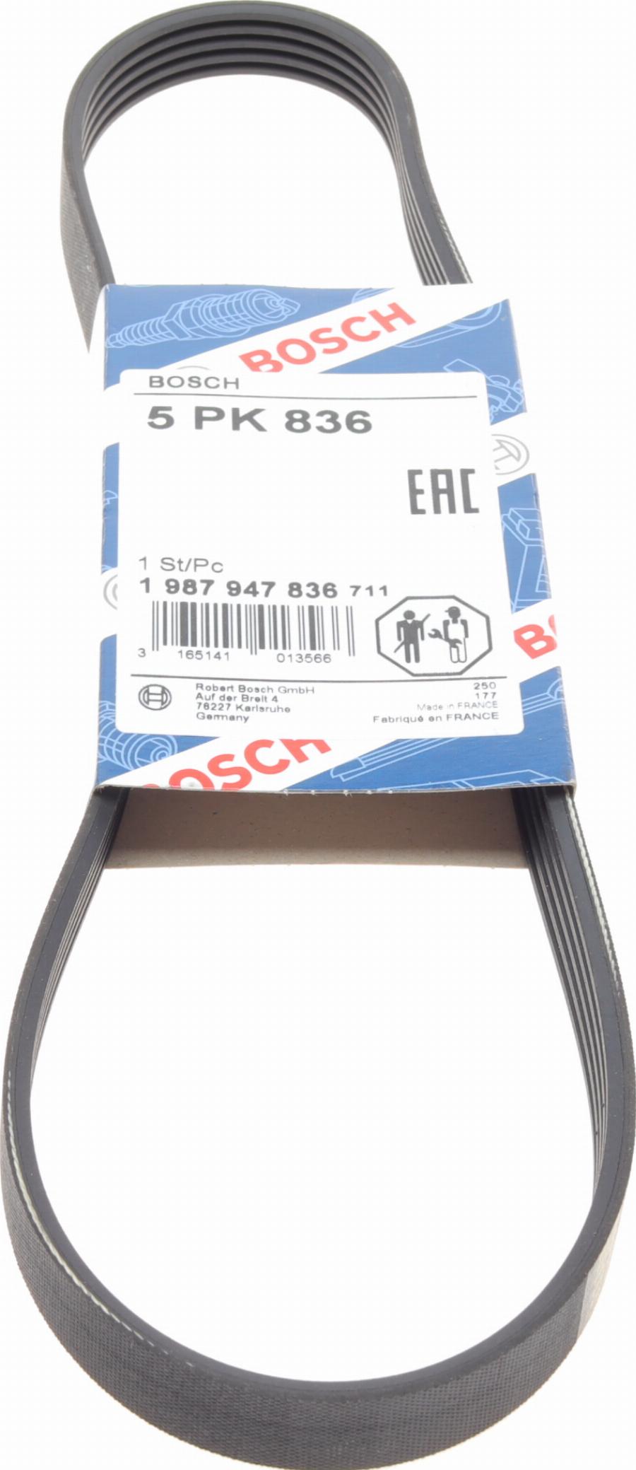 BOSCH 1 987 947 836 — Pasek klinowy wielorowkowy