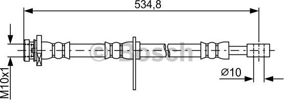 BOSCH 1 987 481 850 - PRZEWÓD HAM. ELAST. SUZUKI P. GRAND VITARA 2.4-3.2 4X4 05-14 PR