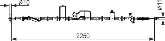 BOSCH 1 987 482 915 - LINKA HAM. RĘCZ. HONDA T. CR-V 2.0-2.2 CTDI 04-06 PR