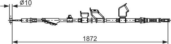 BOSCH 1 987 482 910 — Cięgło, hamulec postojowy
