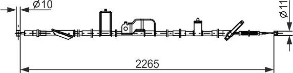 BOSCH 1 987 482 918 — Cięgło, hamulec postojowy