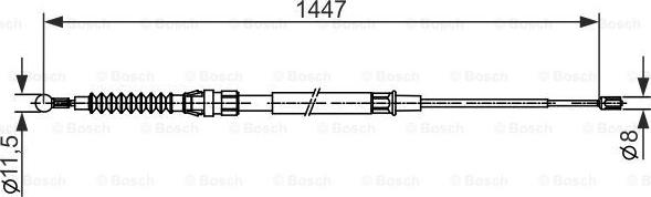 BOSCH 1 987 482 445 - LINKA HAM. RĘCZ. VW T. GOLF 5-6-PLUS 03- LE-PR