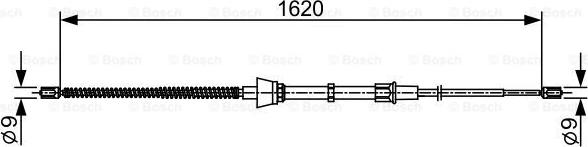 BOSCH 1 987 482 448 — Cięgło, hamulec postojowy