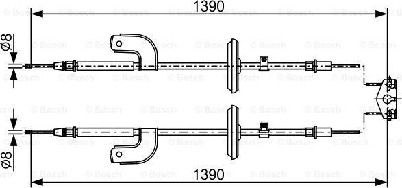 BOSCH 1 987 482 459 — Cięgło, hamulec postojowy