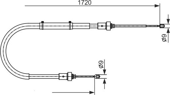 BOSCH 1 987 482 411 — Cięgło, hamulec postojowy