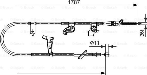 BOSCH 1 987 482 435 — Cięgło, hamulec postojowy