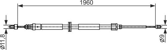 BOSCH 1 987 482 432 - LINKA HAM. RĘCZ. RENAULT T. GRAND SCENIC 09- LE-PR