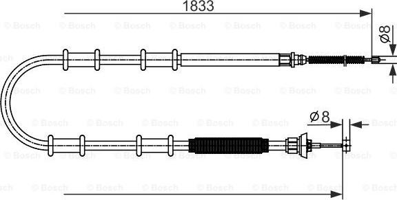 BOSCH 1 987 482 593 — Cięgło, hamulec postojowy