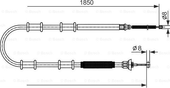 BOSCH 1 987 482 592 — Cięgło, hamulec postojowy