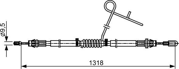 BOSCH 1 987 482 559 — Cięgło, hamulec postojowy