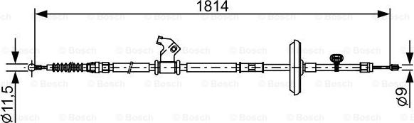 BOSCH 1 987 482 502 — Cięgło, hamulec postojowy