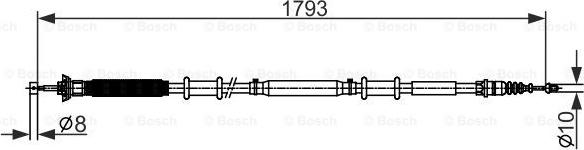 BOSCH 1 987 482 580 — Cięgło, hamulec postojowy