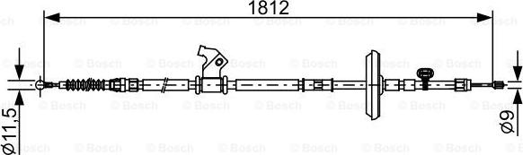 BOSCH 1 987 482 536 - LINKA HAM. RĘCZ. OPEL T. ASTRA-CASCADA-COMBO 1.4-2.0 11-19 LE