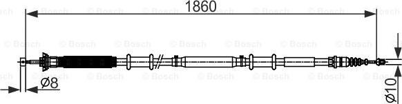 BOSCH 1 987 482 579 — Cięgło, hamulec postojowy