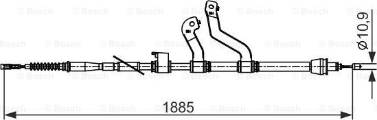 BOSCH 1 987 482 573 — Cięgło, hamulec postojowy