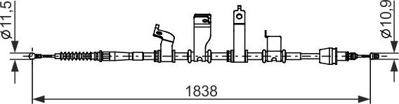BOSCH 1 987 482 684 - LINKA HAM. RĘCZ. HYUNDAI T. IX20 1.4-1.6 CRDI 10- LE