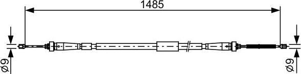 BOSCH 1 987 482 637 — Cięgło, hamulec postojowy