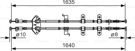 BOSCH 1 987 482 054 - LINKA HAM. RĘCZ. MAZDA T. 6 02-07 LE-PR KPL.