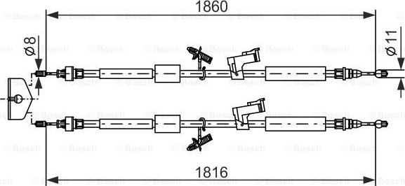 BOSCH 1 987 482 189 — Cięgło, hamulec postojowy