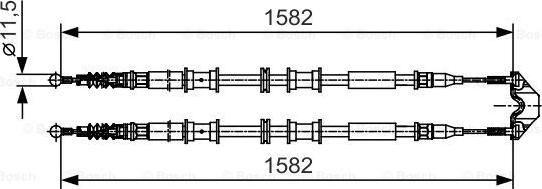 BOSCH 1 987 482 138 — Cięgło, hamulec postojowy