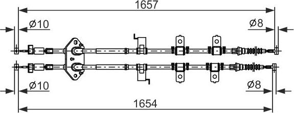 BOSCH 1 987 482 896 — Cięgło, hamulec postojowy