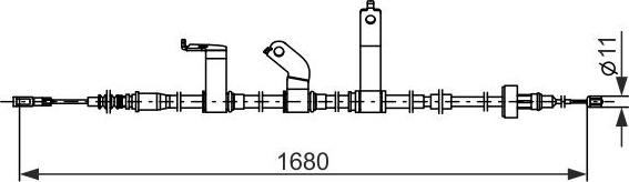 BOSCH 1 987 482 849 - LINKA HAM. RĘCZ. HYUNDAI T. ACCENT 1.4-1.6 10- LE