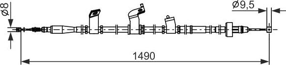 BOSCH 1 987 482 844 - LINKA HAM. RĘCZ. KIA T. PICANTO 1.0-1.2 11- PR